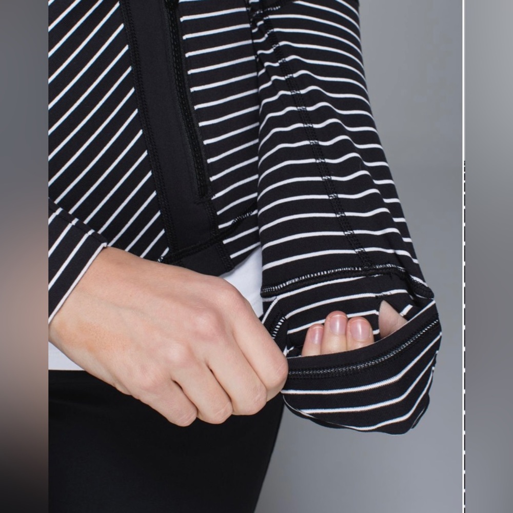 Euc Lululemon Define Jacket Parallel Stripe Black… - image 8